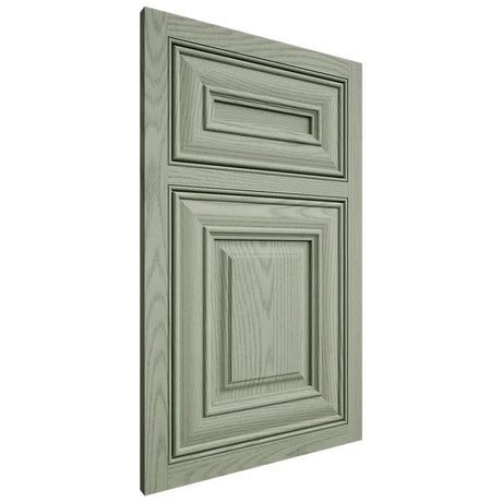 Shiloh Cabinetry Beaded Inset Kendall Red Oak Plain Cut Moss Door