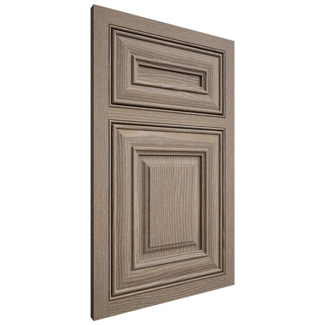 Shiloh Cabinetry Beaded Inset Kendall White Oak Plain Cut Almond Door