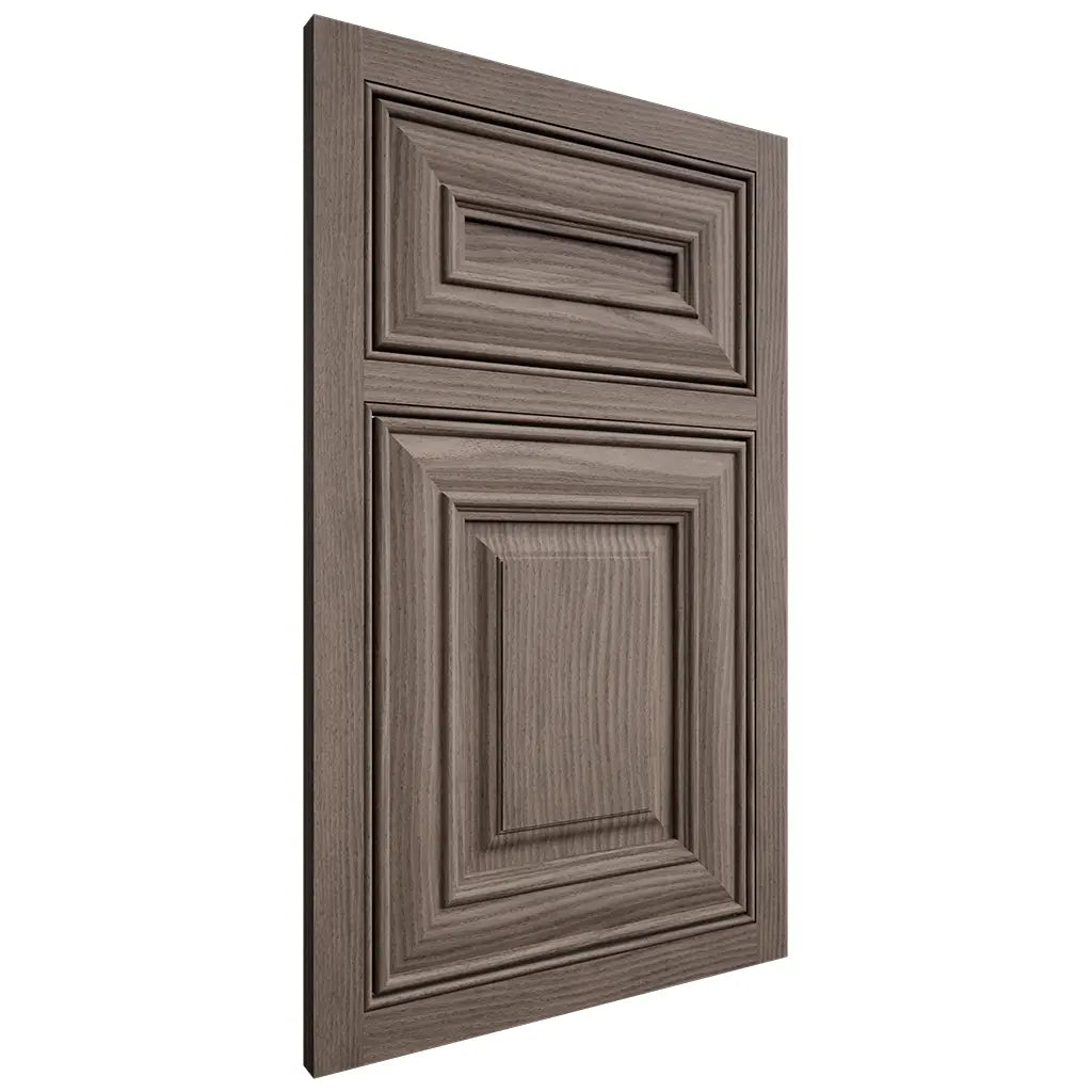 Shiloh Cabinetry Beaded Inset Kendall White Oak Plain Cut Clay Door