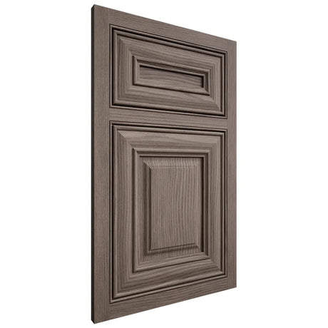 Shiloh Cabinetry Beaded Inset Kendall White Oak Plain Cut Clay Door