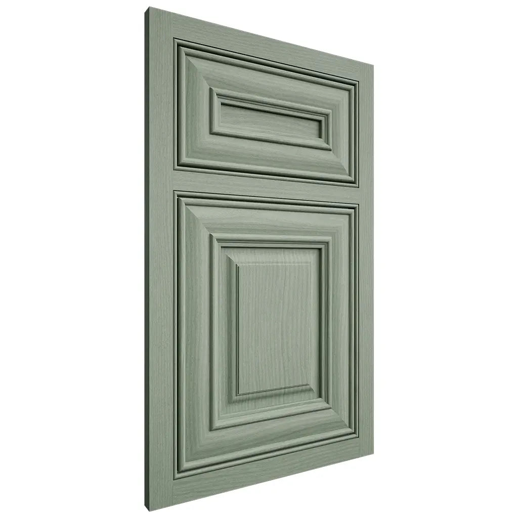 Shiloh Cabinetry Beaded Inset Kendall White Oak Plain Cut Moss Door