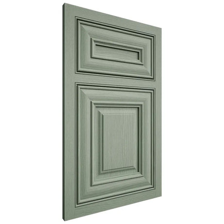 Shiloh Cabinetry Beaded Inset Kendall White Oak Plain Cut Moss Door