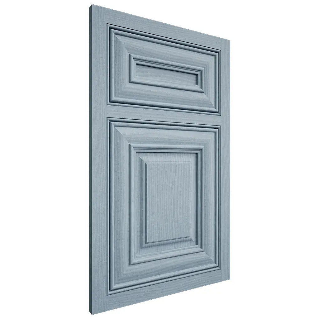 Shiloh Cabinetry Beaded Inset Kendall White Oak Plain Cut Sky Door