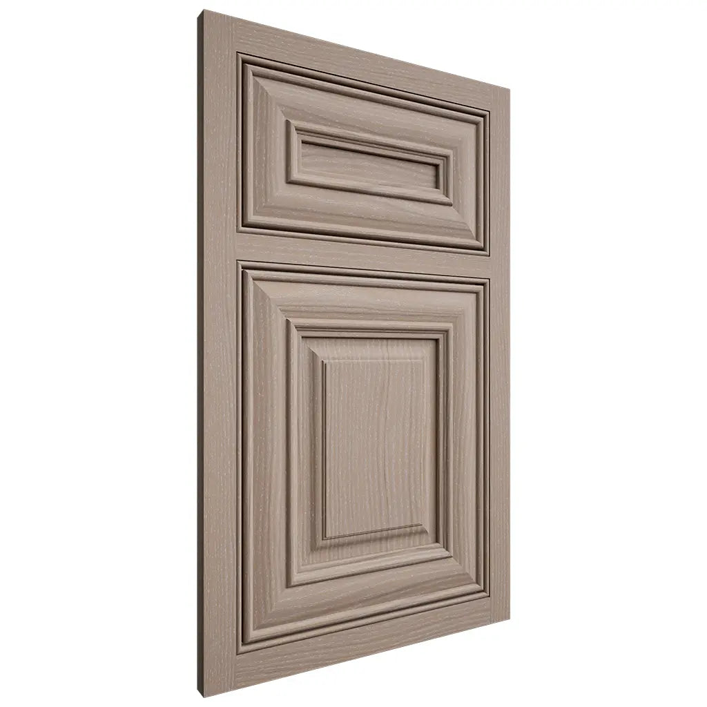 Shiloh Cabinetry Beaded Inset Kendall White Oak Plain Cut Whitewash Door