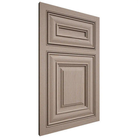 Shiloh Cabinetry Beaded Inset Kendall White Oak Plain Cut Whitewash Door