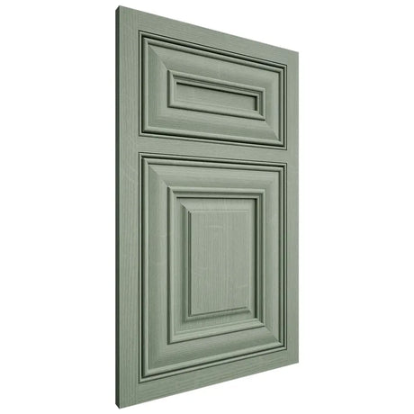 Shiloh Cabinetry Beaded Inset Kendall White Oak Quarter Sawn Moss Door