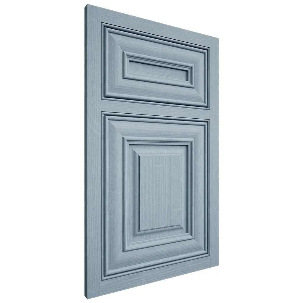 Shiloh Cabinetry Beaded Inset Kendall White Oak Quarter Sawn Sky Door