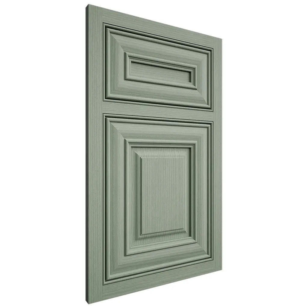 Shiloh Cabinetry Beaded Inset Kendall White Oak Rift Cut Moss Door