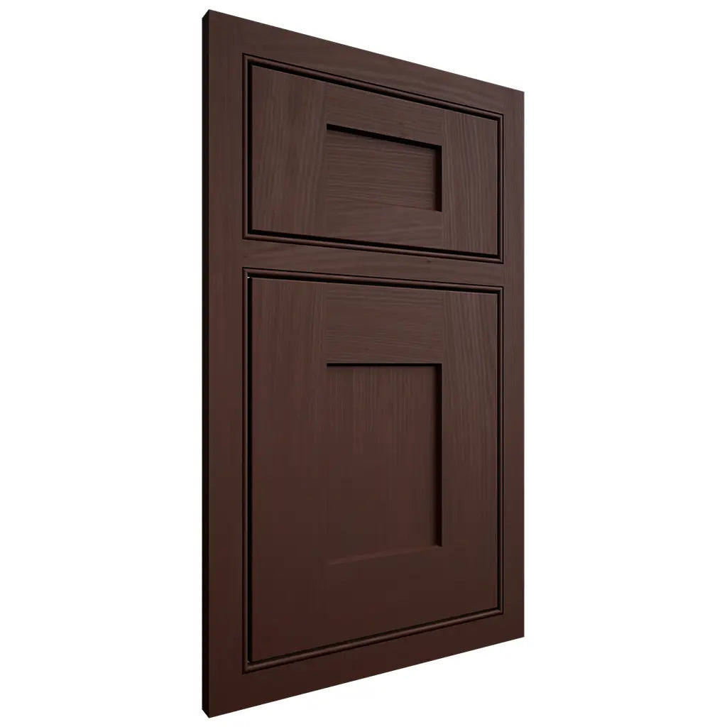 Shiloh Cabinetry Beaded Inset Lancaster Alder Plain Cut Umber Door