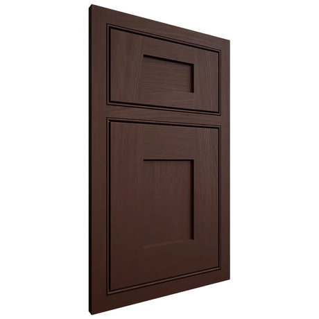 Shiloh Cabinetry Beaded Inset Lancaster Alder Plain Cut Umber Door
