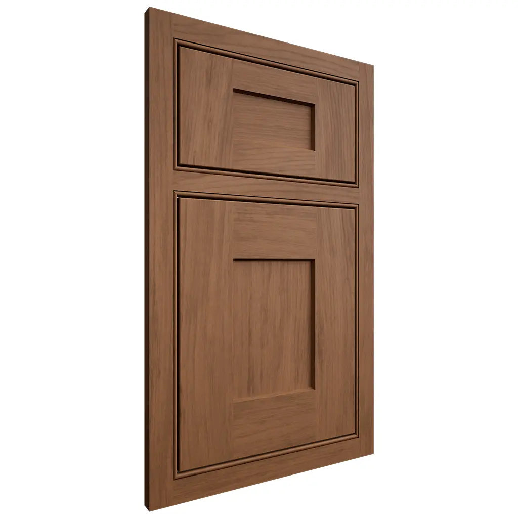 Shiloh Cabinetry Beaded Inset Lancaster Alder Plain Cut Walnut Door
