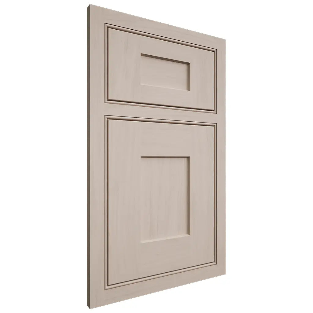 Shiloh Cabinetry Beaded Inset Lancaster Alder Plain Cut White Sands Door