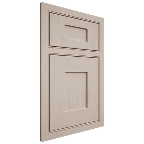 Shiloh Cabinetry Beaded Inset Lancaster Alder Plain Cut White Sands Door