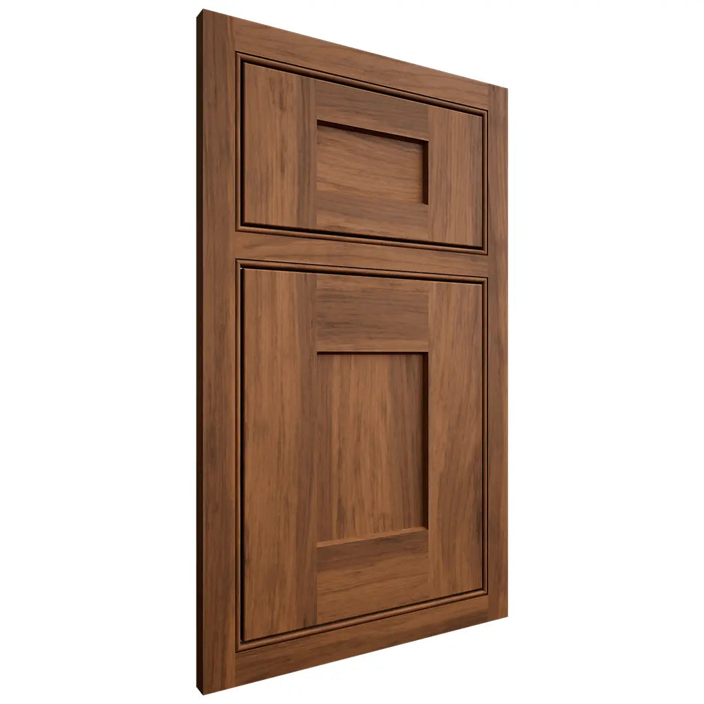 Shiloh Cabinetry Beaded Inset Lancaster Hickory Plain Cut Burnt Sugar Door