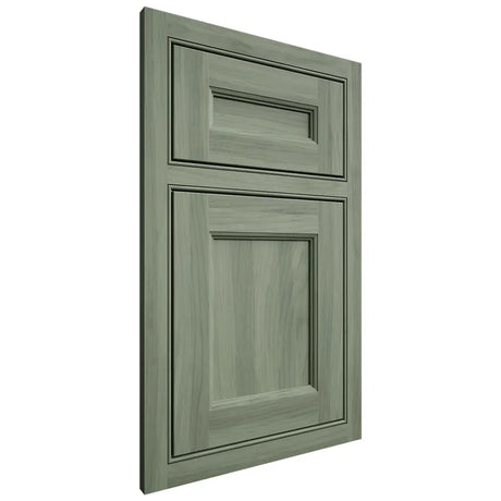 Shiloh Cabinetry Beaded Inset Lancaster Hickory Plain Cut Moss Door