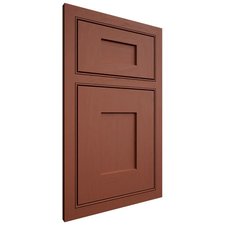 Shiloh Cabinetry Beaded Inset Lancaster Maple Plain Cut Cayenne Door