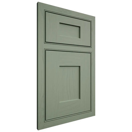 Shiloh Cabinetry Beaded Inset Lancaster Poplar Plain Cut Moss Door