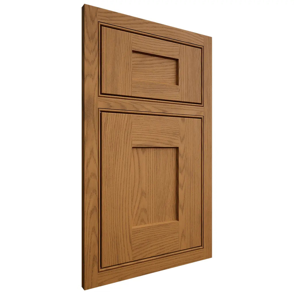 Shiloh Cabinetry Beaded Inset Lancaster Red Oak Plain Cut Autumn Door