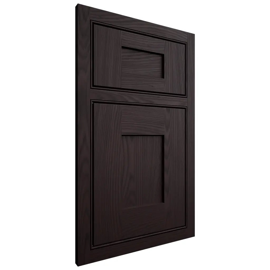 Shiloh Cabinetry Beaded Inset Lancaster Red Oak Plain Cut Espresso Door