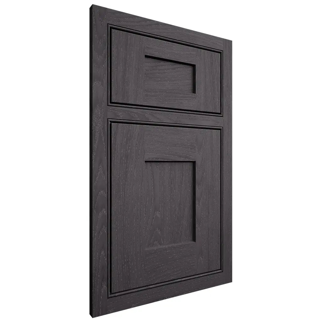 Shiloh Cabinetry Beaded Inset Lancaster Red Oak Plain Cut Harbor Door