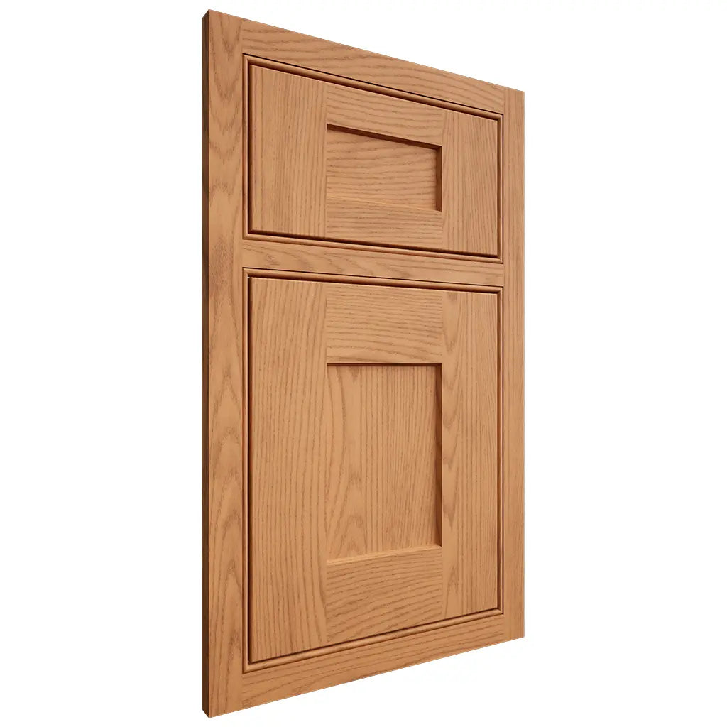 Shiloh Cabinetry Beaded Inset Lancaster Red Oak Plain Cut Medium Door