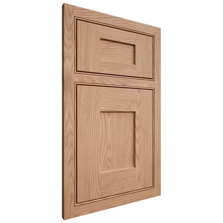 Shiloh Cabinetry Beaded Inset Lancaster Red Oak Plain Cut Natural Door
