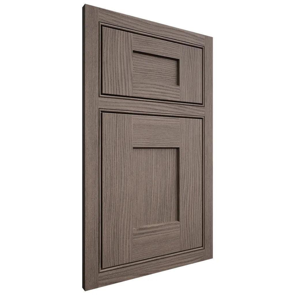 Shiloh Cabinetry Beaded Inset Lancaster White Oak Plain Cut Clay Door