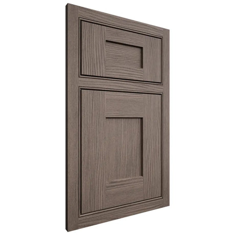 Shiloh Cabinetry Beaded Inset Lancaster White Oak Plain Cut Clay Door