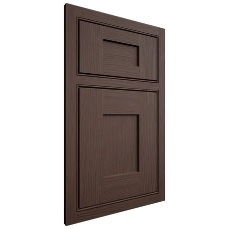 Shiloh Cabinetry Beaded Inset Lancaster White Oak Plain Cut Dusk Door