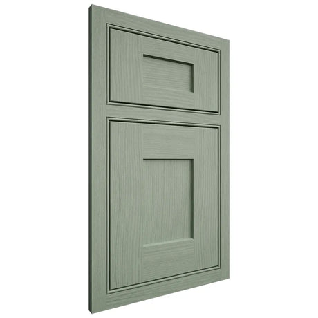 Shiloh Cabinetry Beaded Inset Lancaster White Oak Plain Cut Moss Door