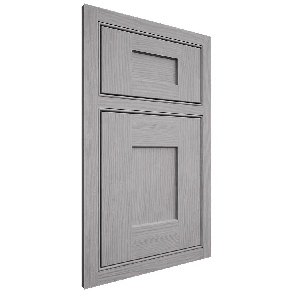Shiloh Cabinetry Beaded Inset Lancaster White Oak Plain Cut Stratus Door