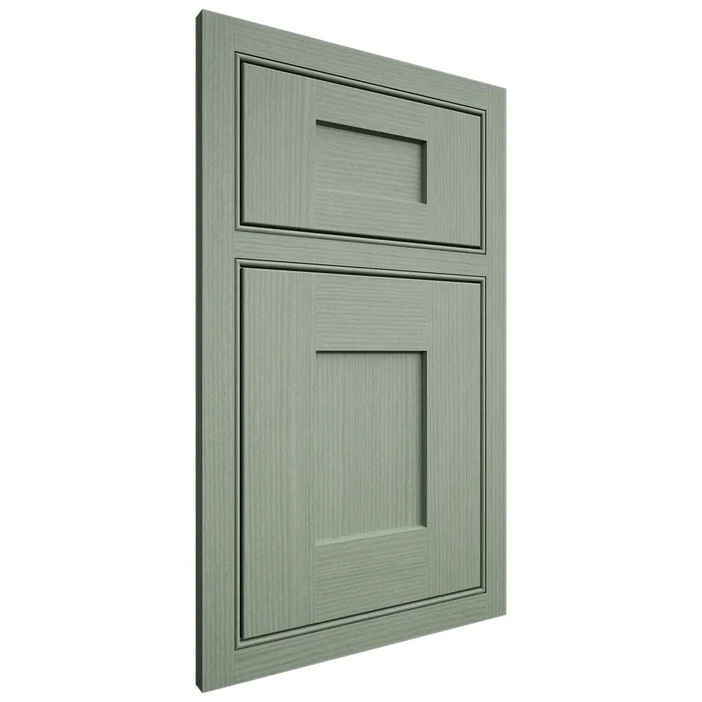 Shiloh Cabinetry Beaded Inset Lancaster White Oak Rift Cut Moss Door