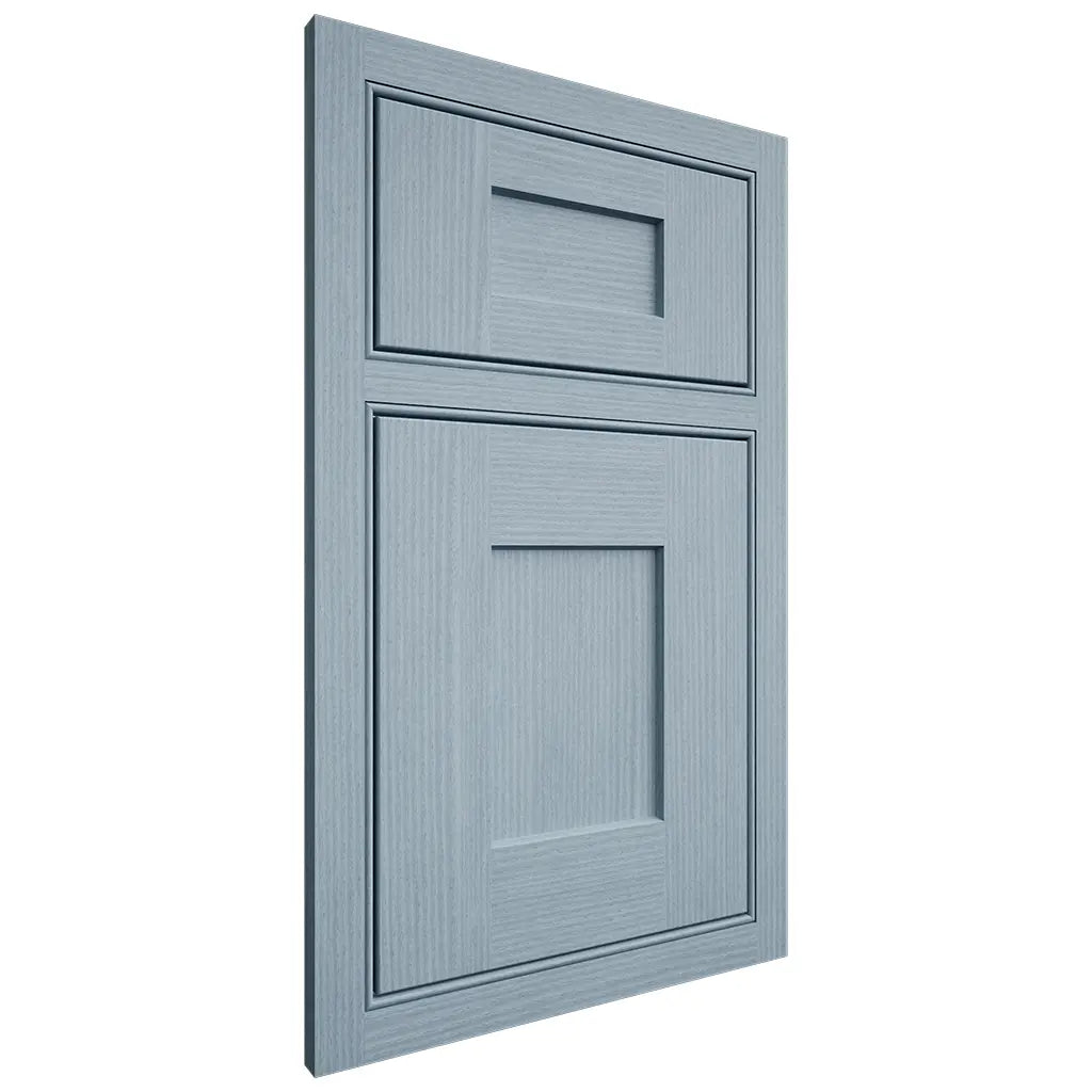 Shiloh Cabinetry Beaded Inset Lancaster White Oak Rift Cut Sky Door