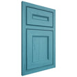 Shiloh Cabinetry Beaded Inset Landes Alder Plain Cut Aqua Door