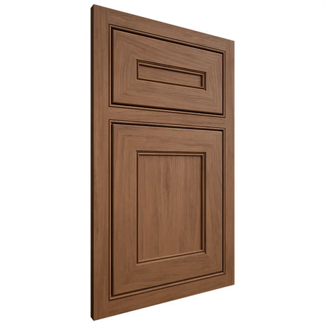 Shiloh Cabinetry Beaded Inset Landes Alder Plain Cut Walnut Door