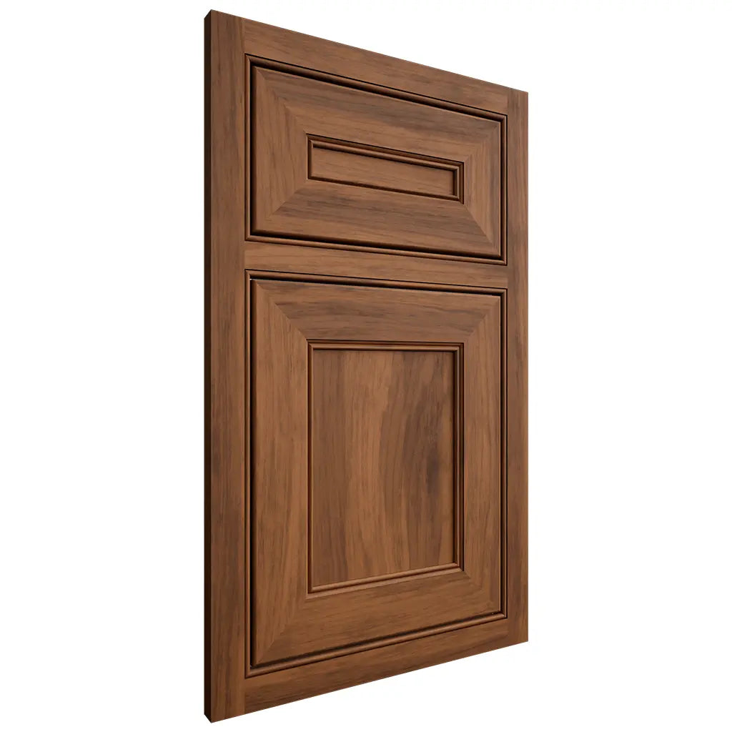 Shiloh Cabinetry Beaded Inset Landes Hickory Plain Cut Burnt Sugar Door