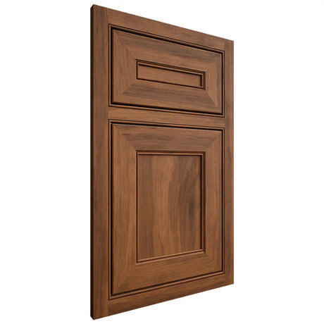 Shiloh Cabinetry Beaded Inset Landes Hickory Plain Cut Burnt Sugar Door