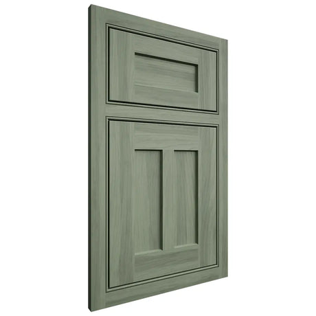 Shiloh Cabinetry Beaded Inset Landes Hickory Plain Cut Moss Door