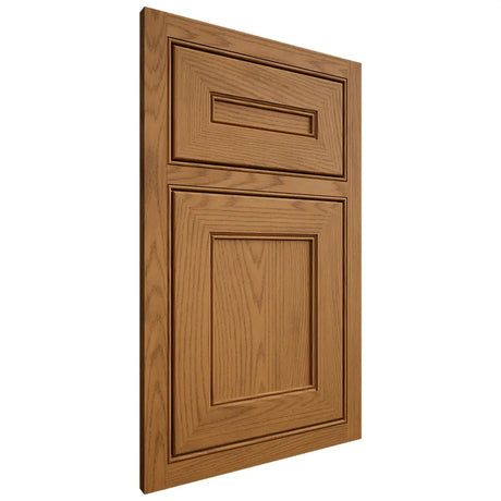Shiloh Cabinetry Beaded Inset Landes Red Oak Plain Cut Autumn Door