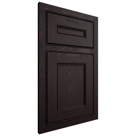 Shiloh Cabinetry Beaded Inset Landes Red Oak Plain Cut Espresso Door