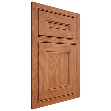 Shiloh Cabinetry Beaded Inset Landes Red Oak Plain Cut Harvest Door