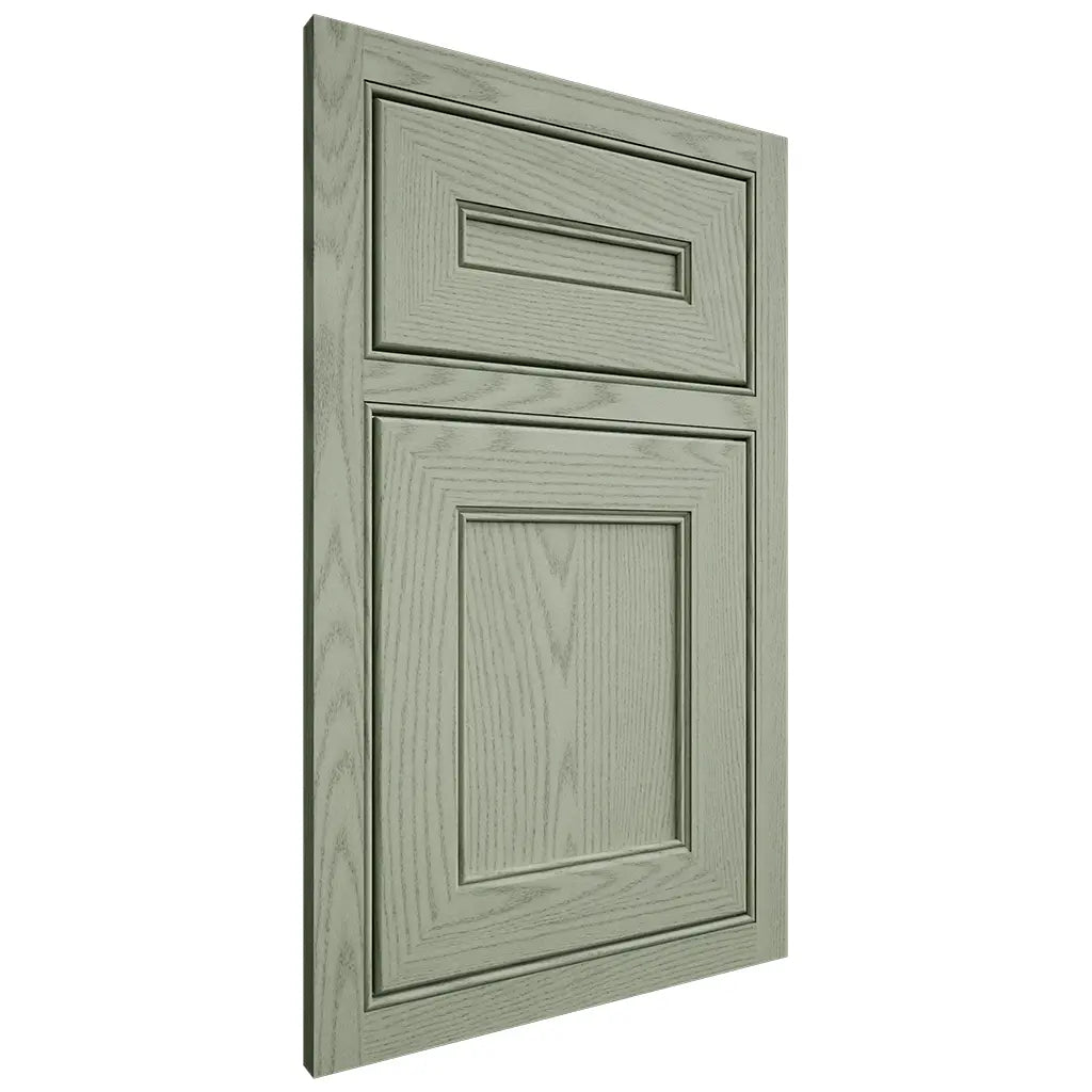 Shiloh Cabinetry Beaded Inset Landes Red Oak Plain Cut Moss Door