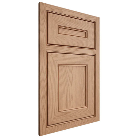 Shiloh Cabinetry Beaded Inset Landes Red Oak Plain Cut Natural Door