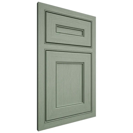 Shiloh Cabinetry Beaded Inset Landes White Oak Plain Cut Moss Door