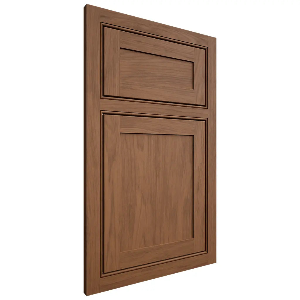 Shiloh Cabinetry Beaded Inset Malibu Alder Plain Cut Walnut Door