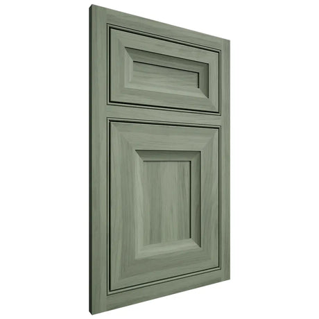Shiloh Cabinetry Beaded Inset Malibu Hickory Plain Cut Moss Door