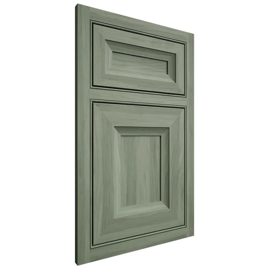 Shiloh Cabinetry Beaded Inset Malibu Hickory Plain Cut Moss Door