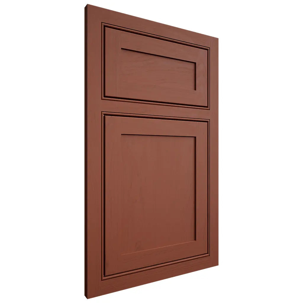 Shiloh Cabinetry Beaded Inset Malibu Maple Plain Cut Cayenne Door