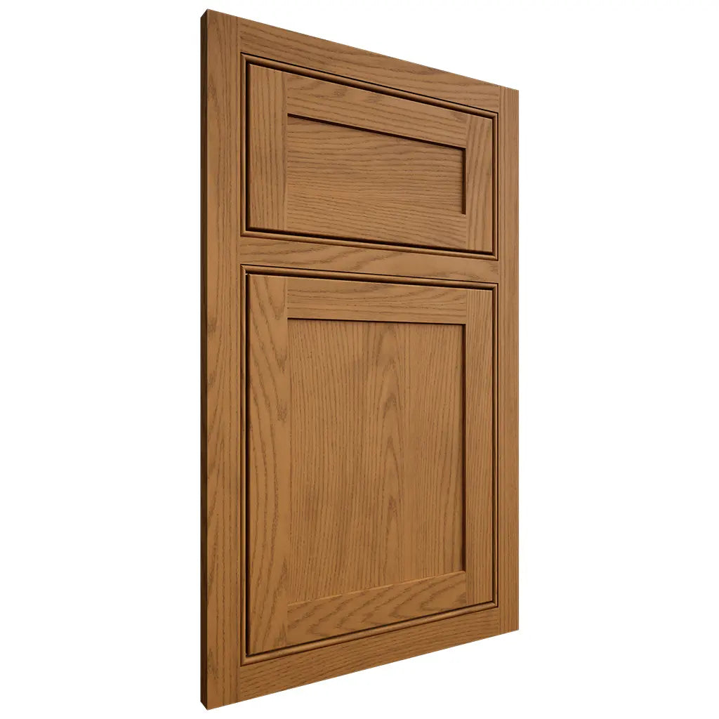 Shiloh Cabinetry Beaded Inset Malibu Red Oak Plain Cut Autumn Door