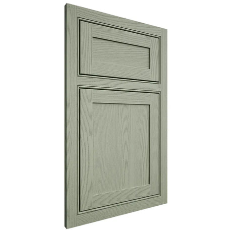 Shiloh Cabinetry Beaded Inset Malibu Red Oak Plain Cut Moss Door